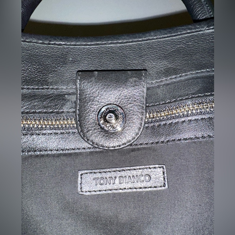 RARE-Tony Bianco Carla Black/White Pony Tote Bag - Picture 4 of 6
